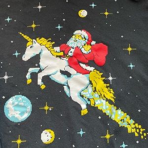 Unisex unicorn Santa Sweatshirt